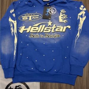 Hellstar Blue Graphic Hoodie - Men